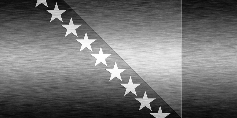 Bosnia and Herzegovina Flag — Black