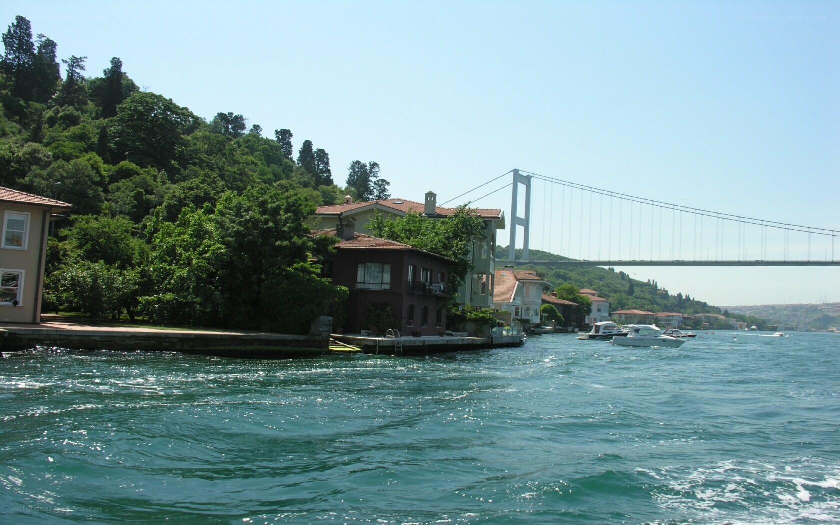 Bosphorus Bridge and waterfront homes