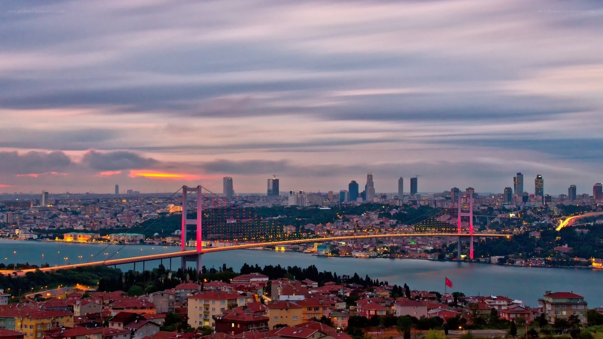 Bosphorus Bridge at dusk