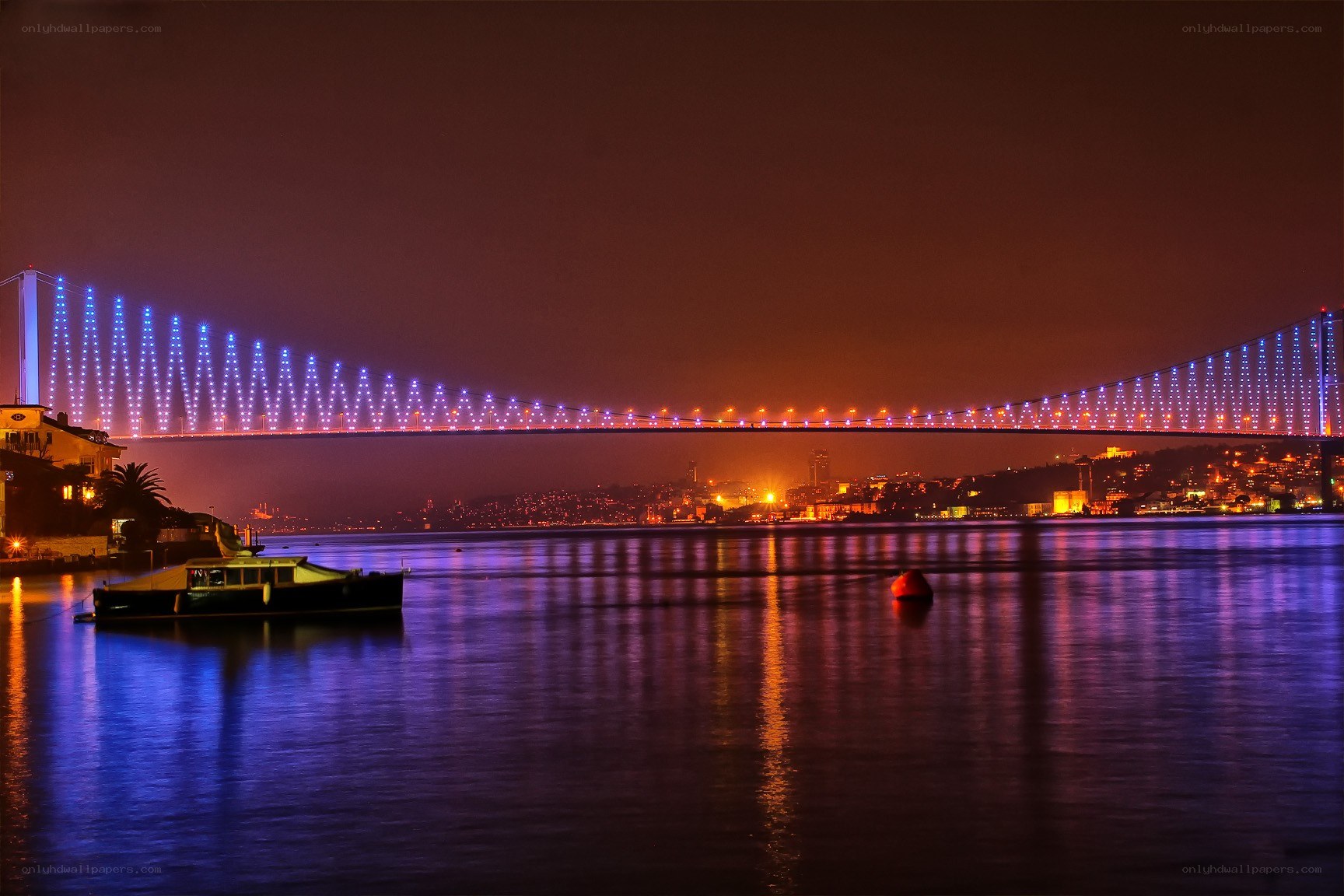 Bosphorus Bridge at night