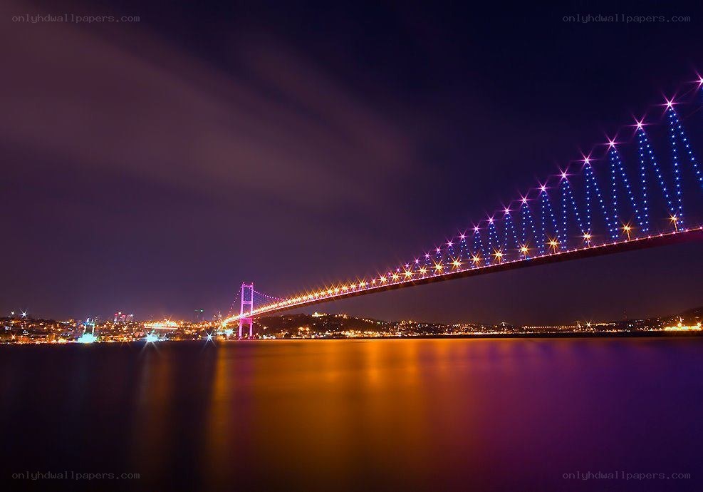 Bosphorus Bridge at night