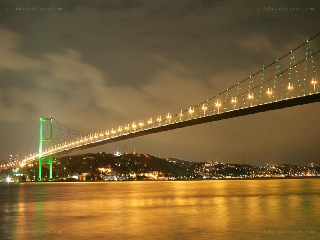 Bosphorus Bridge at night