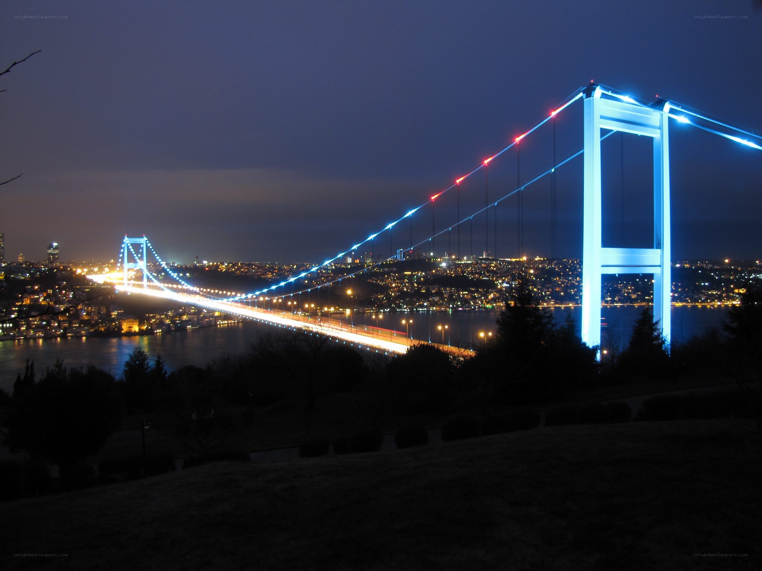 Bosphorus Bridge at night