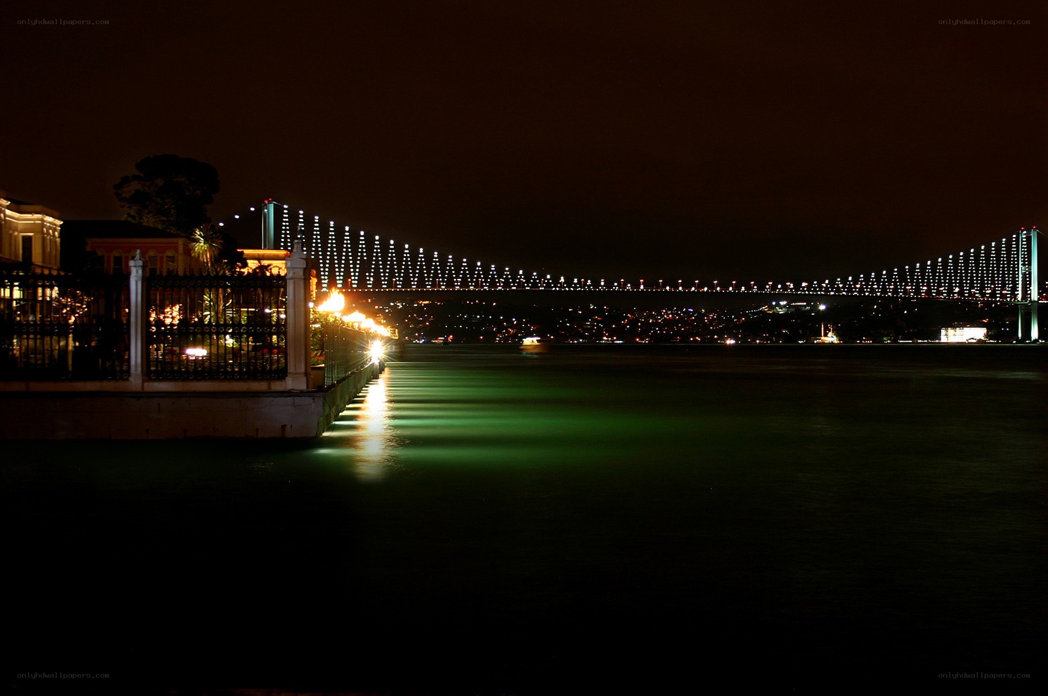 Bosphorus Bridge at night