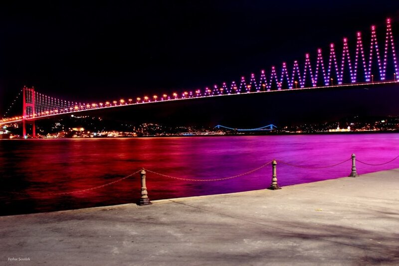 Bosphorus Bridge at night