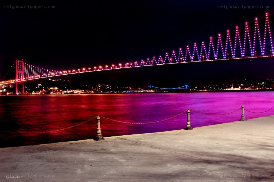 Bosphorus Bridge at night