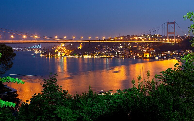Bosphorus Bridge at night
