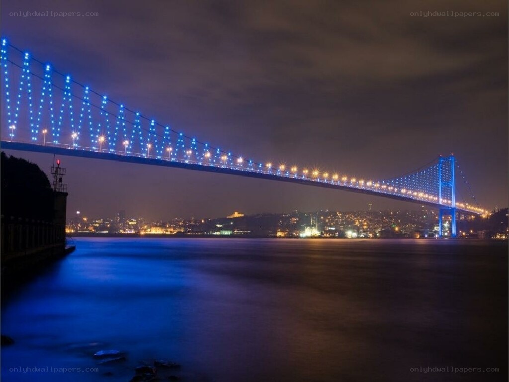 Bosphorus Bridge at night