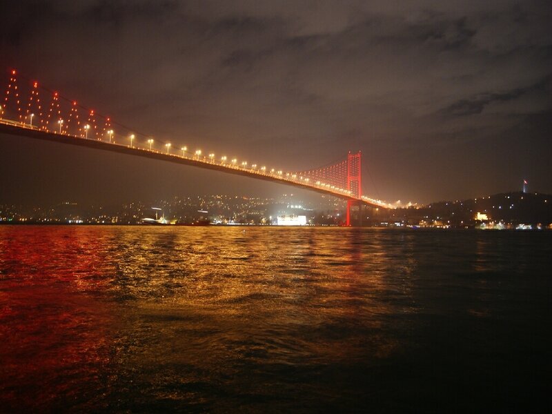 Bosphorus Bridge at night