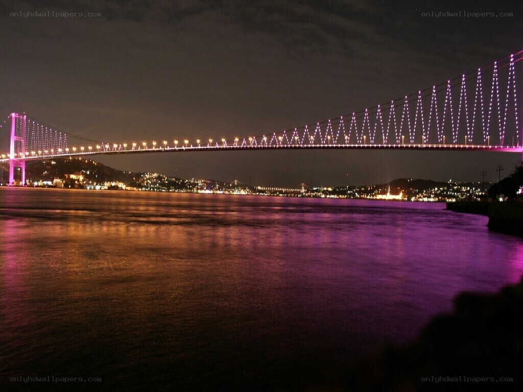 Bosphorus Bridge at night