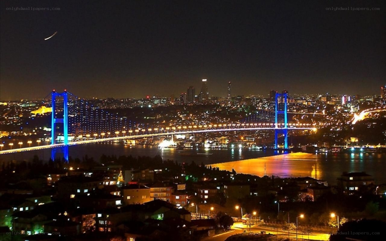 Bosphorus Bridge at night
