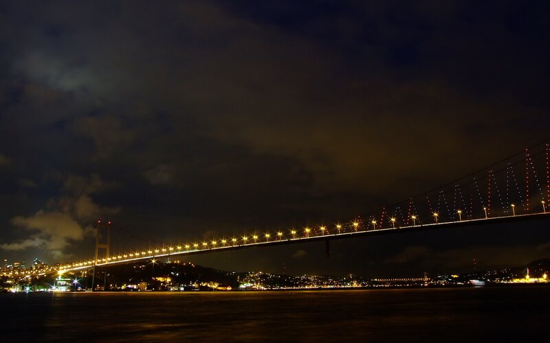 Bosphorus Bridge at night