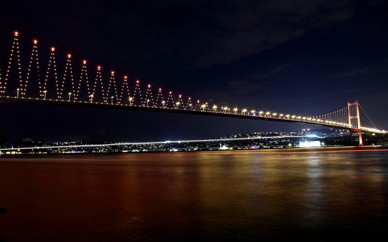 Bosphorus Bridge at night