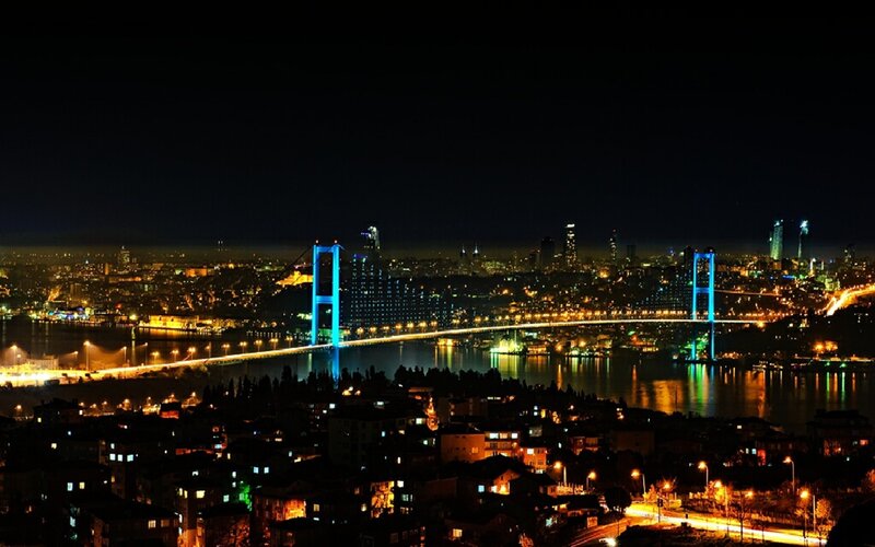 Bosphorus Bridge at night