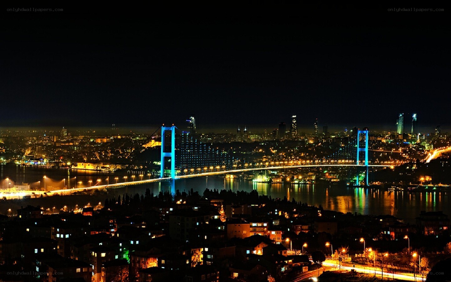 Bosphorus Bridge at night