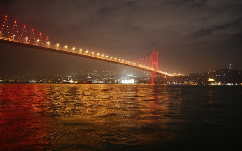 Bosphorus Bridge at night