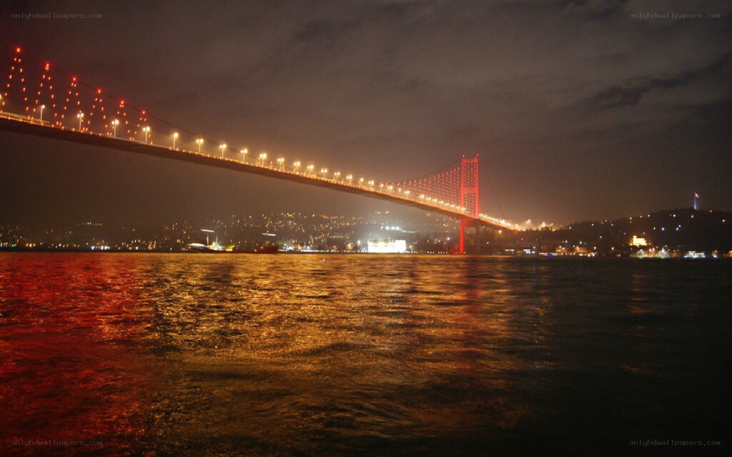 Bosphorus Bridge at night