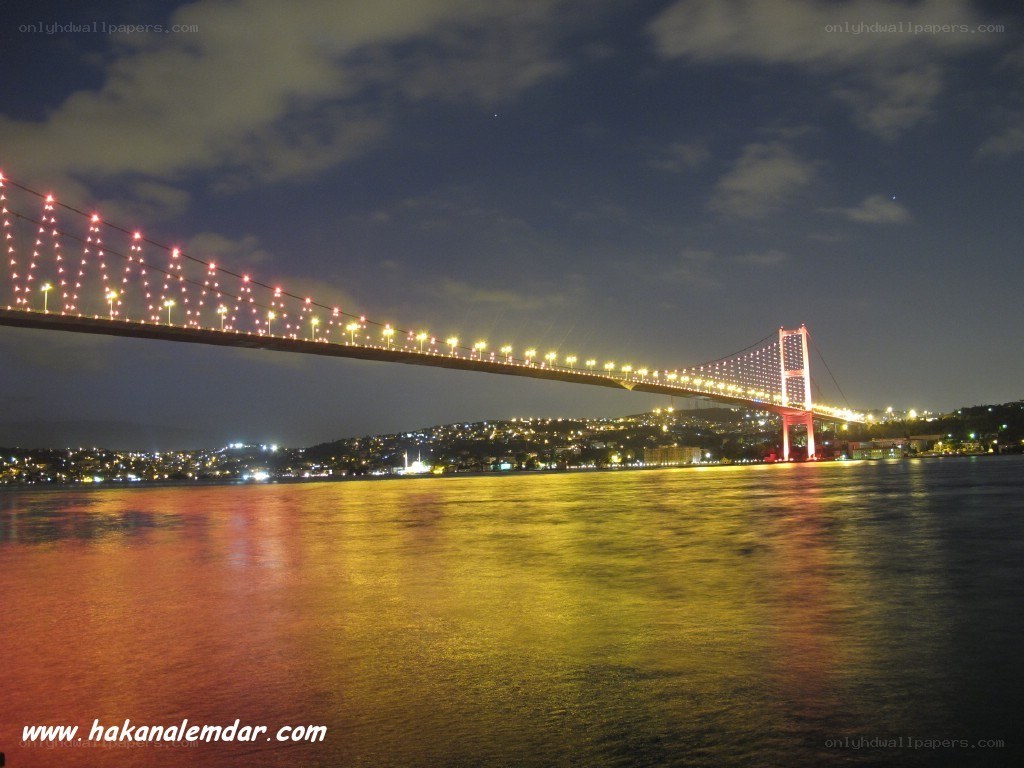 Bosphorus Bridge at night