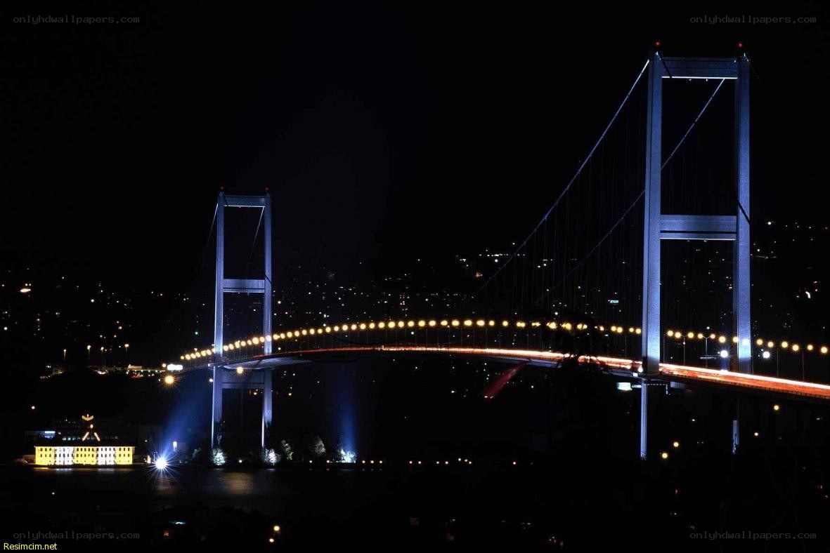 Bosphorus Bridge at night