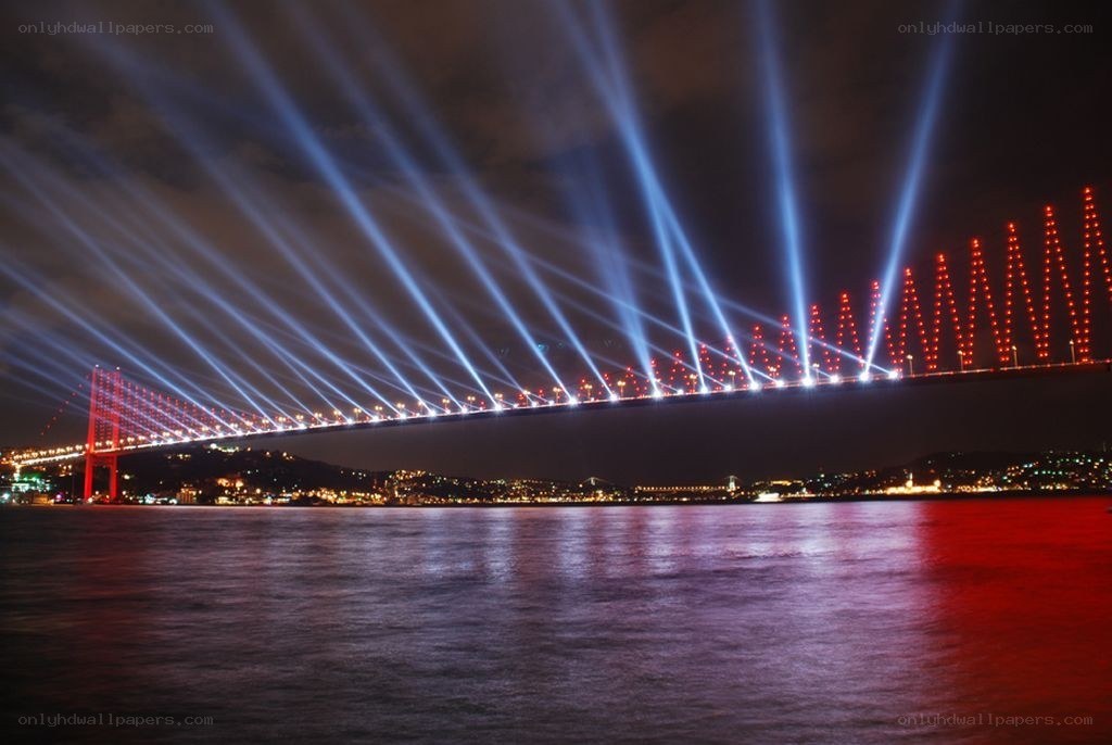 Bosphorus Bridge at night
