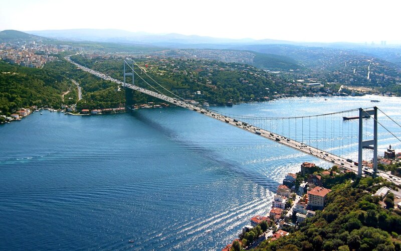 Bosphorus Bridge — Blue, Bustling