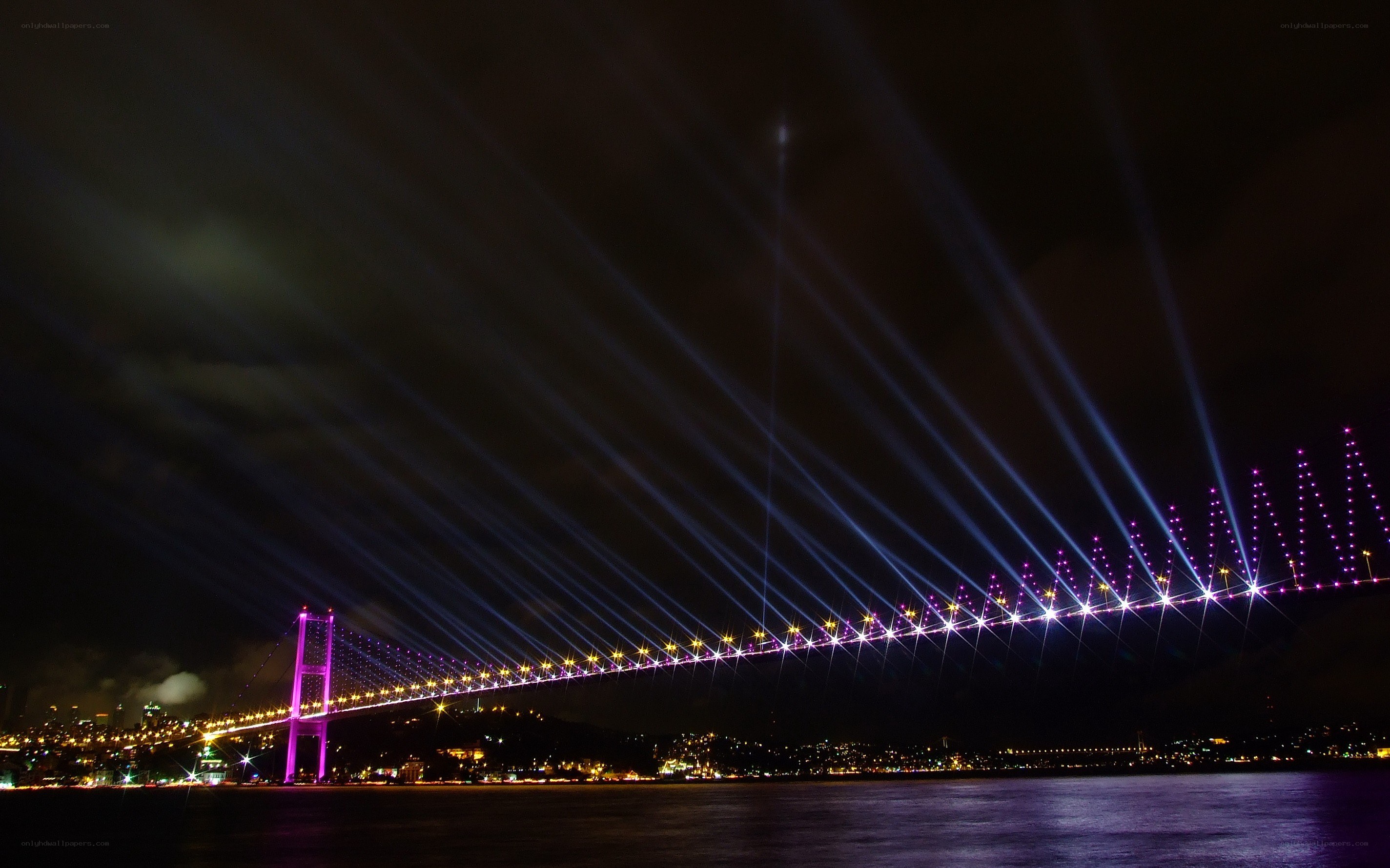 Bosphorus Bridge light show