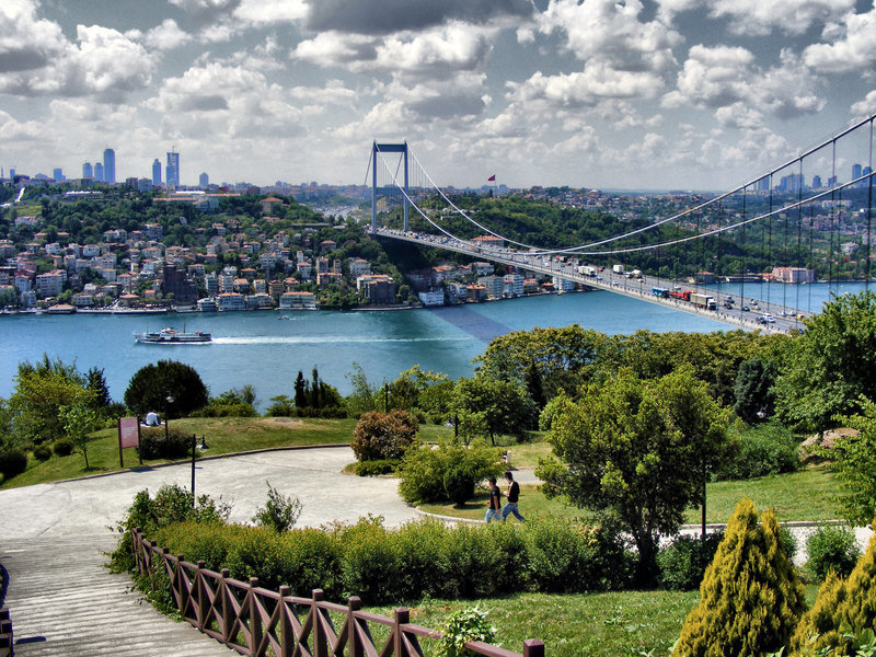 Bosphorus Bridge View — Blue, Dramatic