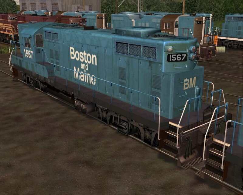 Boston and Maine Locomotive — Blue