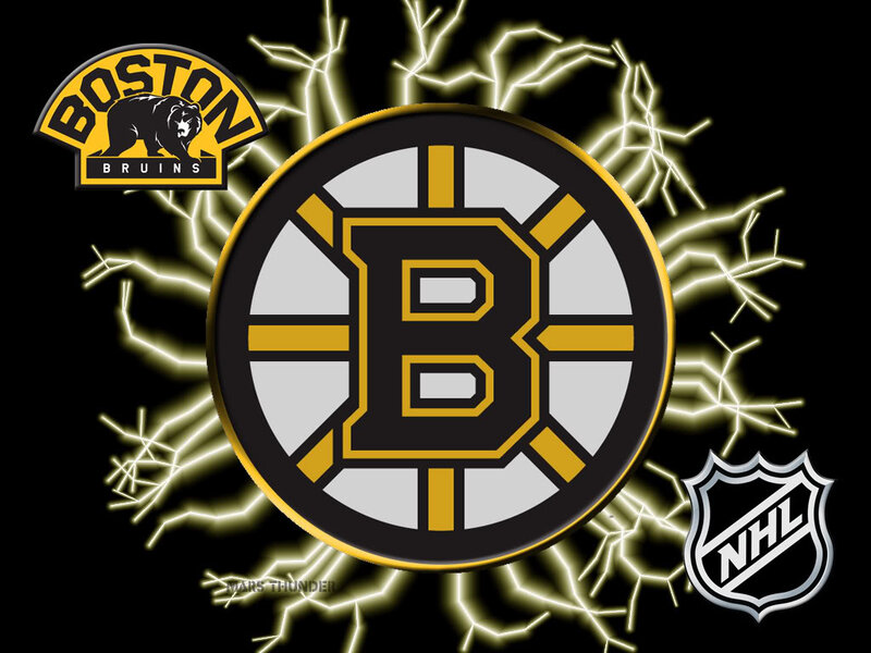 Boston Bruins Logo — Black, Dramatic, Digital Art