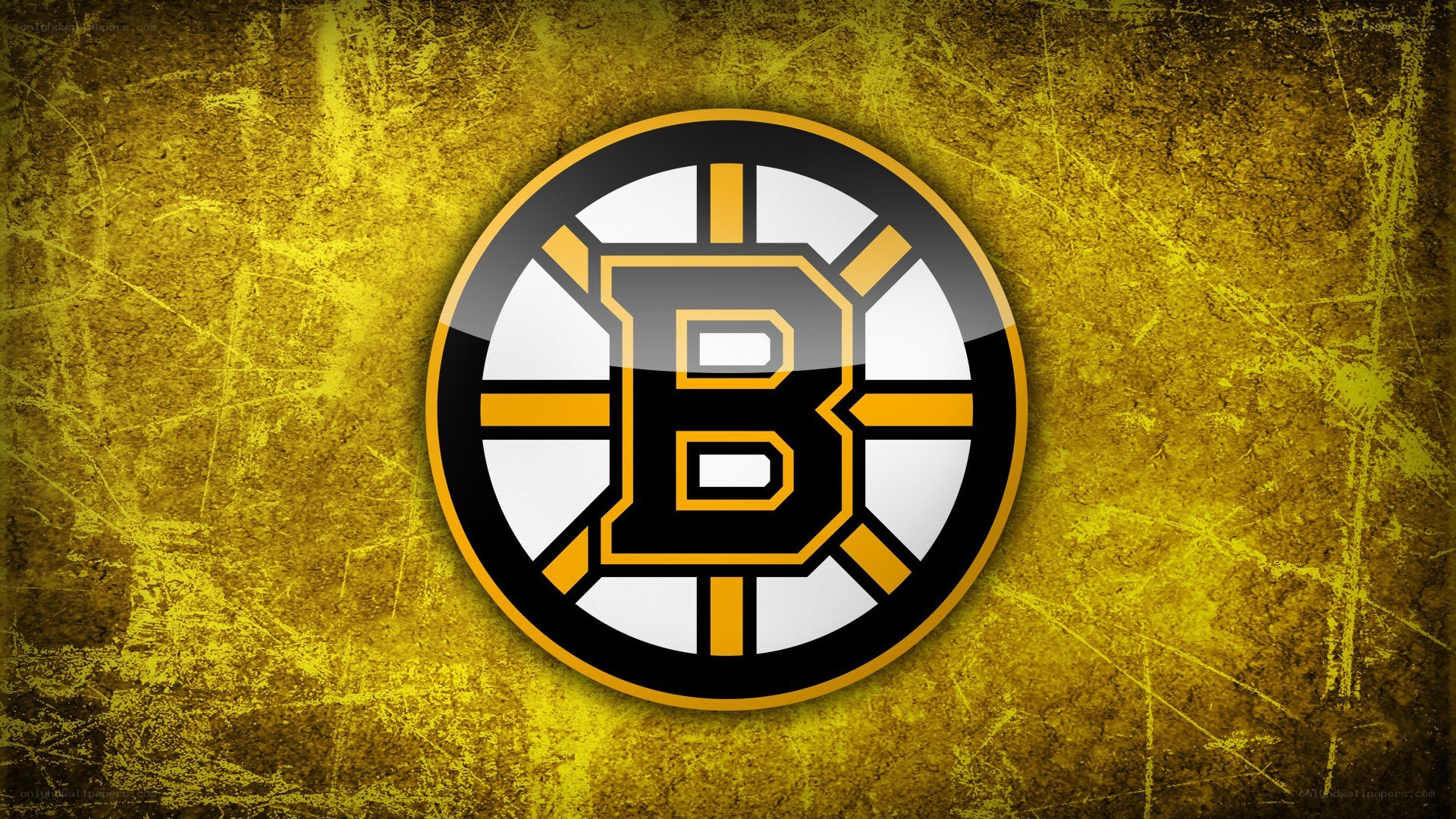 Boston Bruins logo on textured background