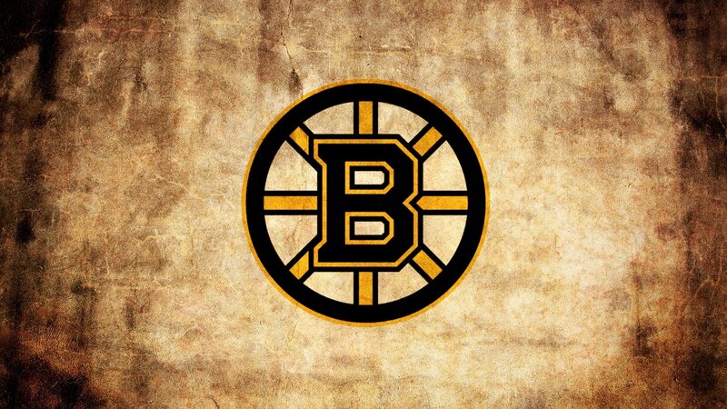 Boston Bruins logo on vintage background