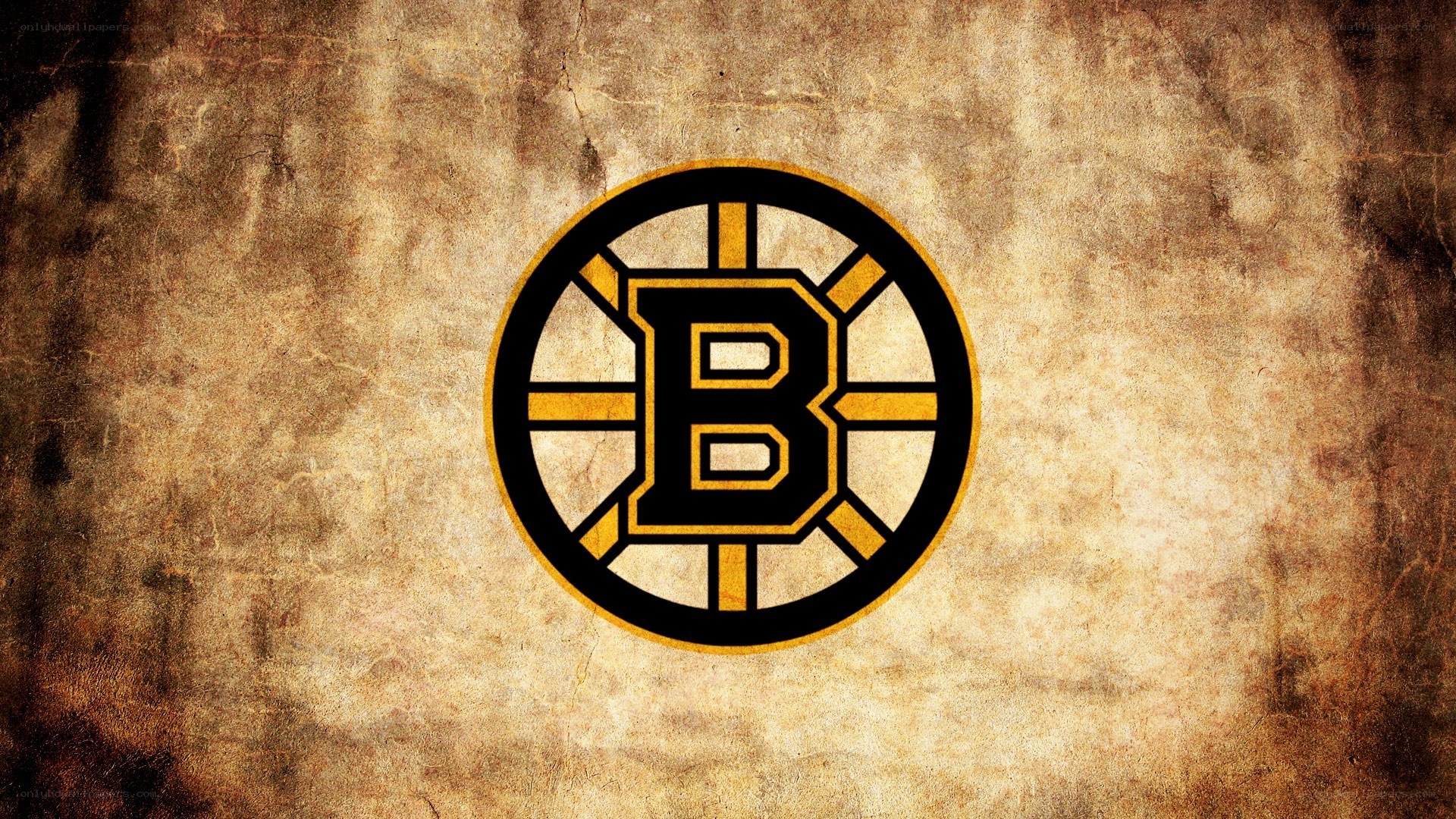 Boston Bruins logo on vintage background
