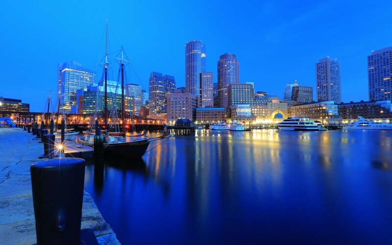 Boston Harbor at Dusk