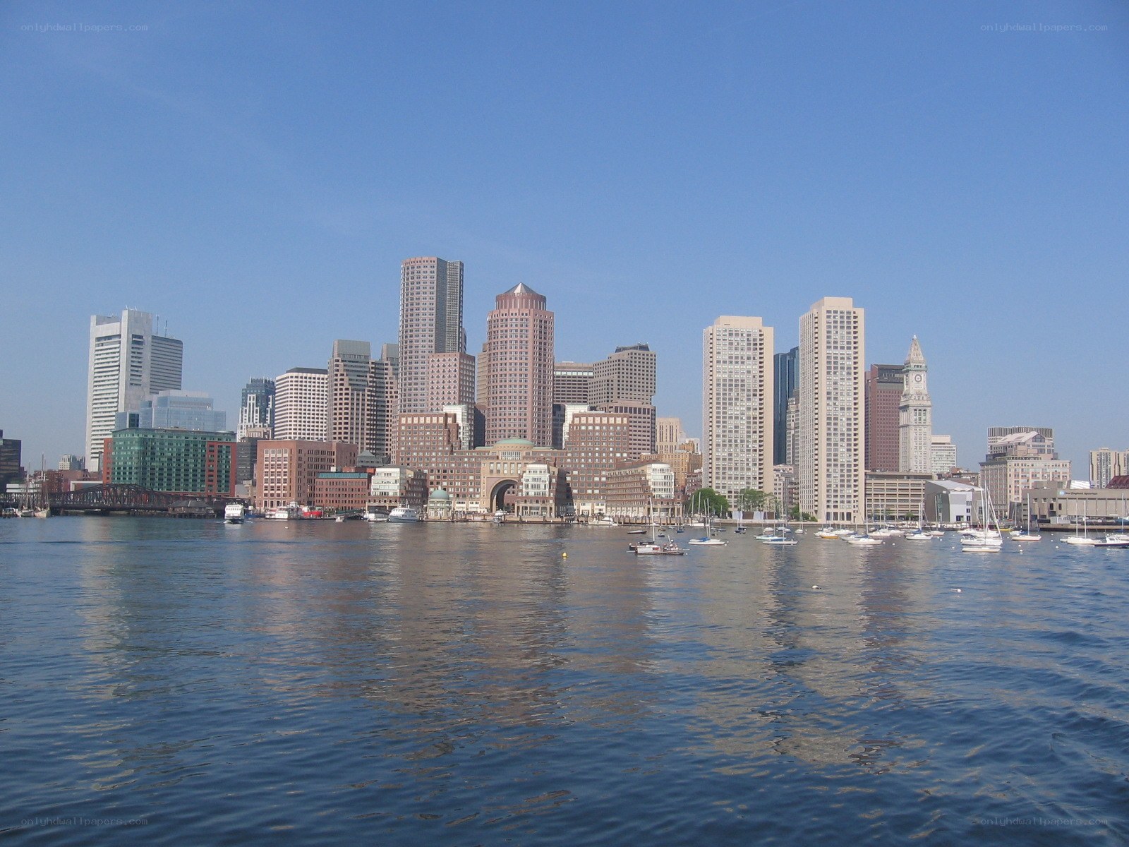 Boston skyline from the harbor