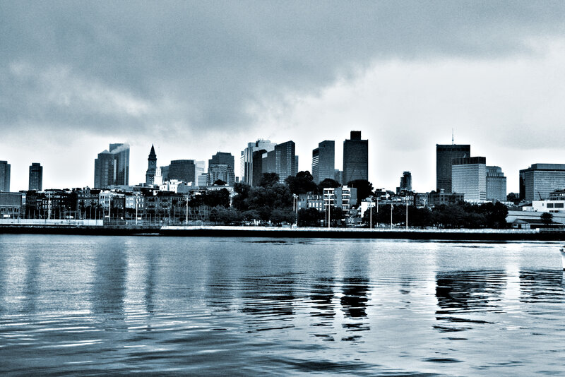 Boston skyline from the water