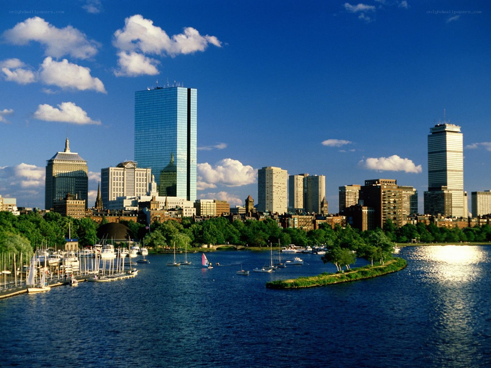 Boston skyline with Charles River
