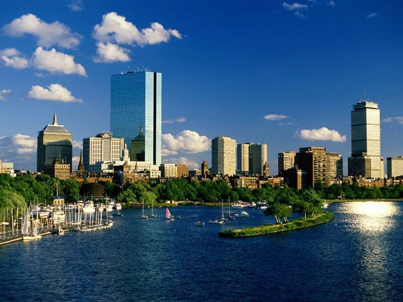 Boston skyline with Charles River