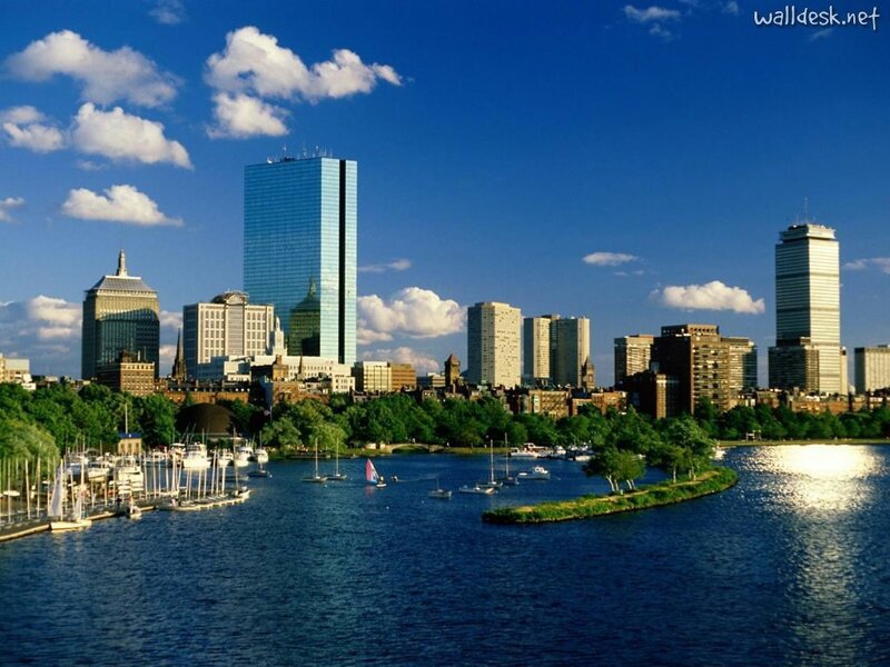Boston skyline with Charles River