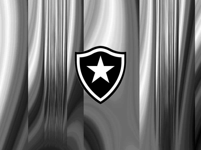 Botafogo FC logo on striped background