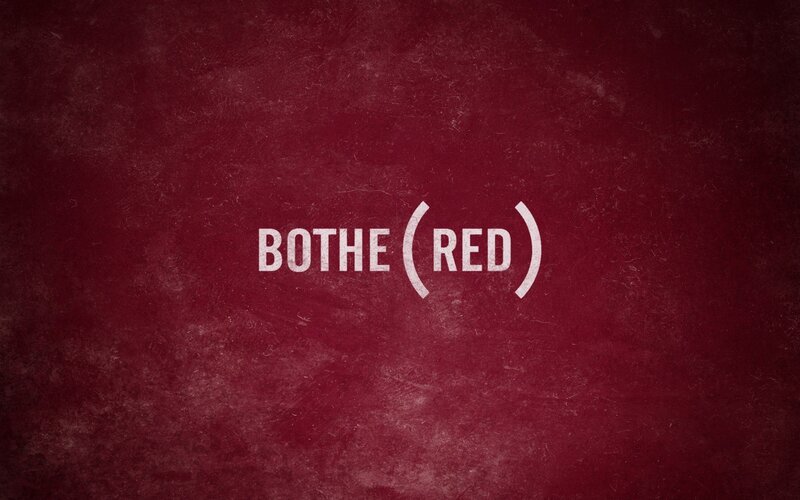 Both Red text on red background