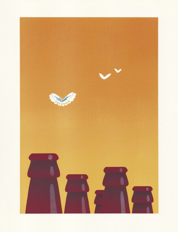 Bottle Caps in Sunset