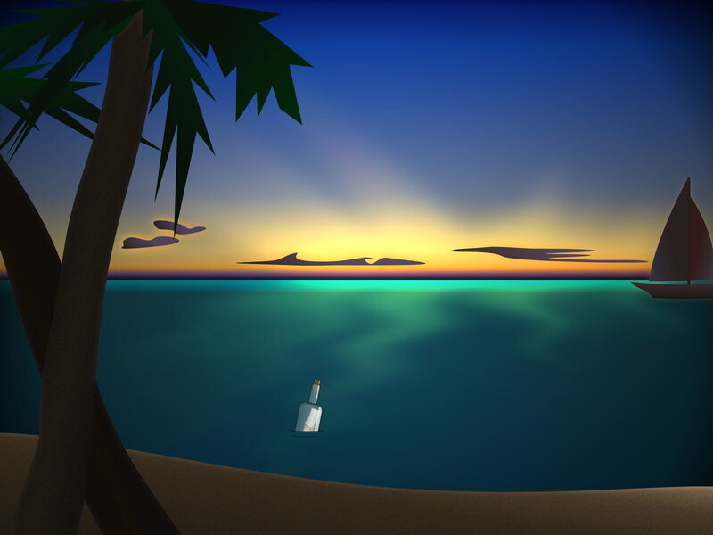 Bottle in Ocean