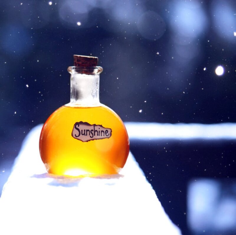 Bottle Labeled Sunshine