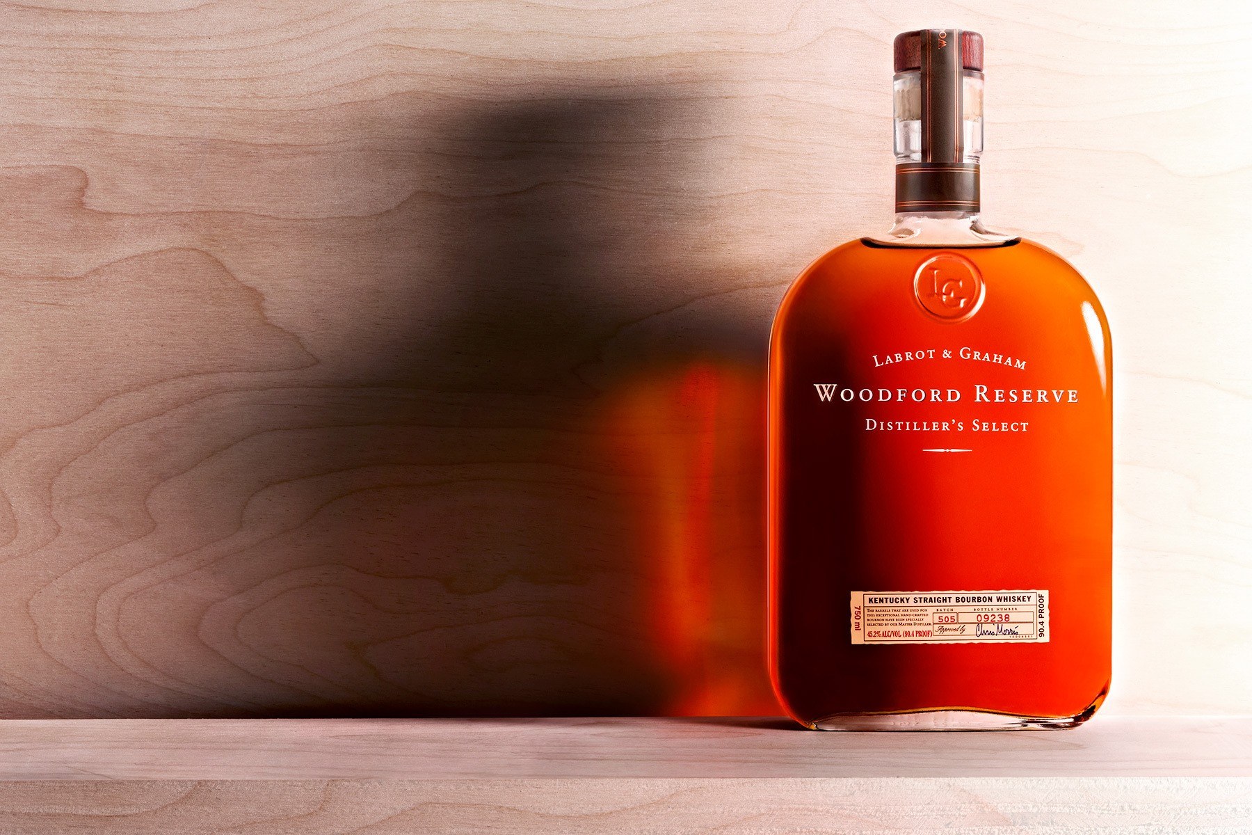 Bottle of bourbon whiskey