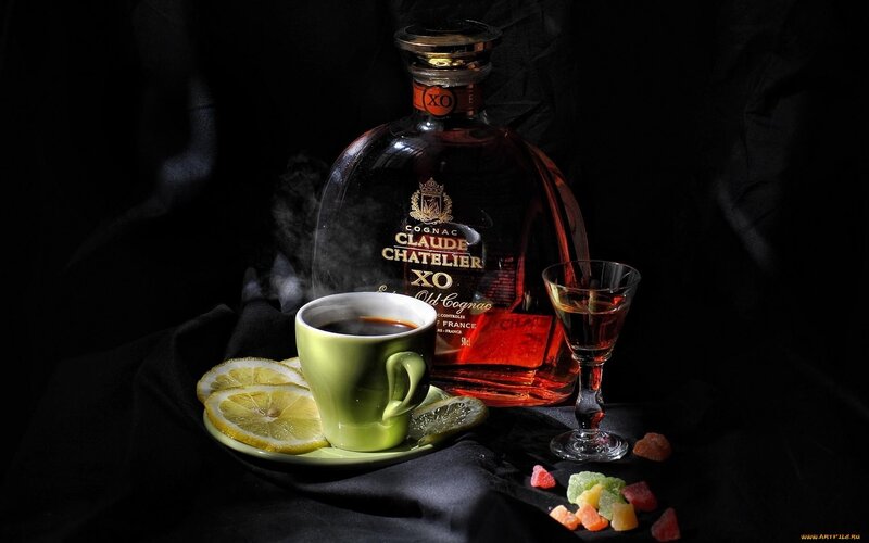 Bottle of Cognac — Black