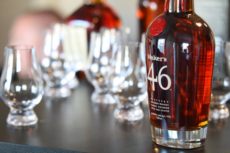 Bottle of Maker's 46 whiskey
