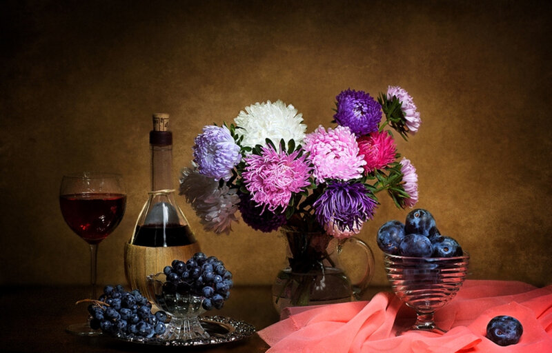 Bottle of Red Wine — Brown