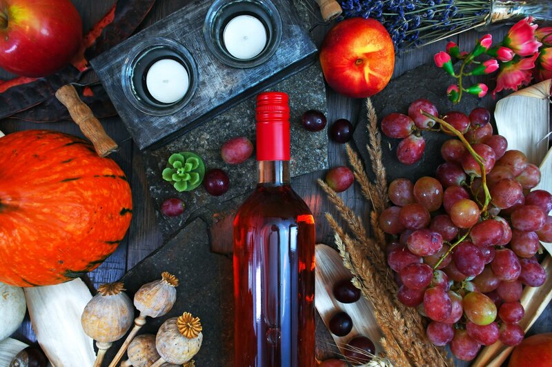 Bottle of Rosé Wine — Red