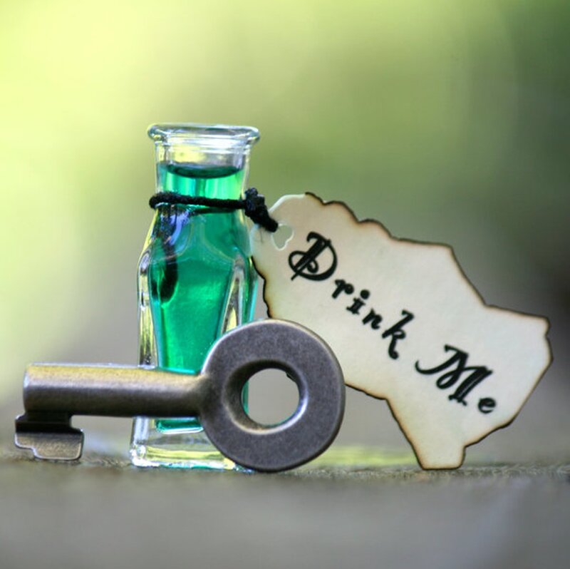 Bottle with Green Liquid