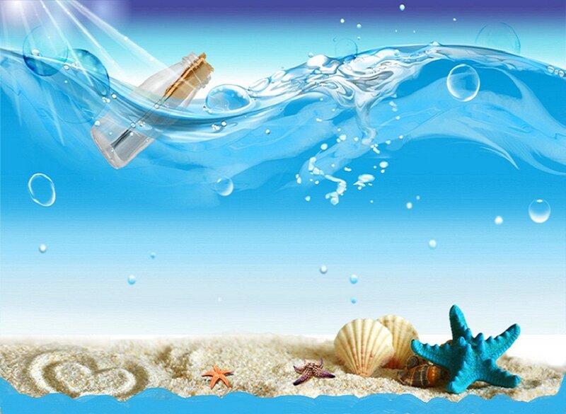 Bottle with Message — Blue, Serene